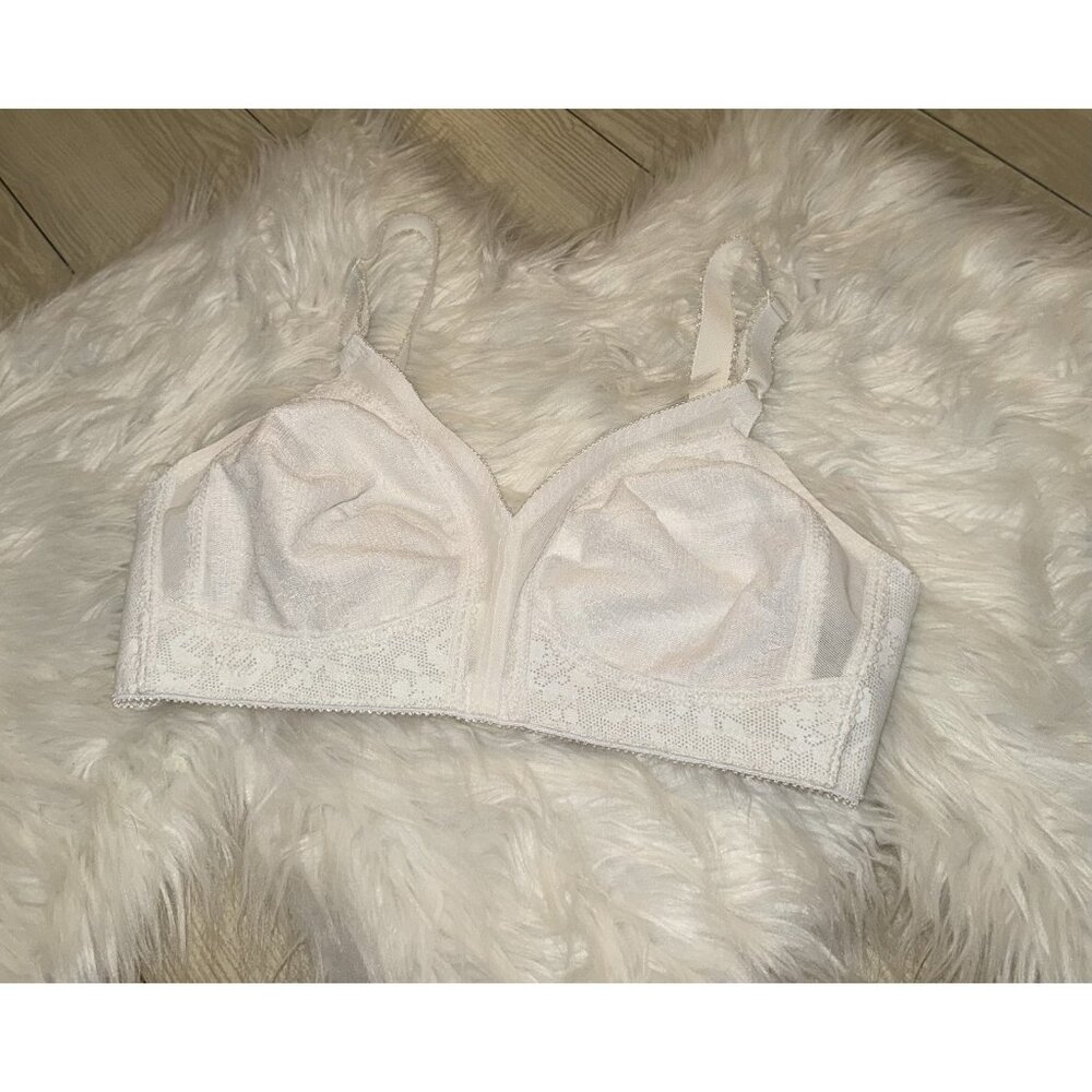 Playtex 18 Hour 0020 Sensational Support WF Bra Lace Unlined Womens 36B White